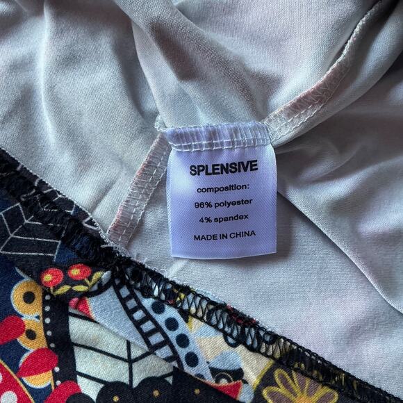 Splensive Woman Long Sleeve Pull Over Tunic Geometric & Flowers BoHo Size 3XL - Picture 6 of 9